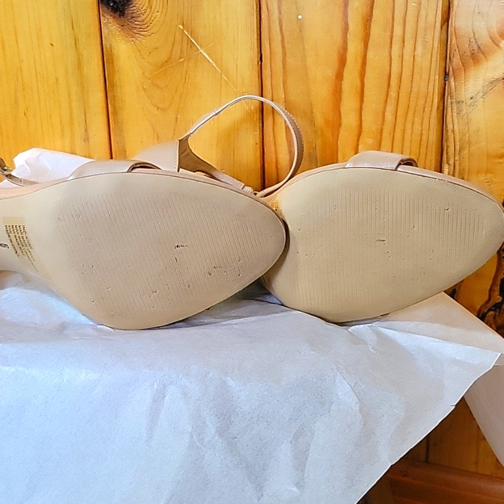 INC International Concepts Tan Block Heel Sandals - Picture 6 of 7